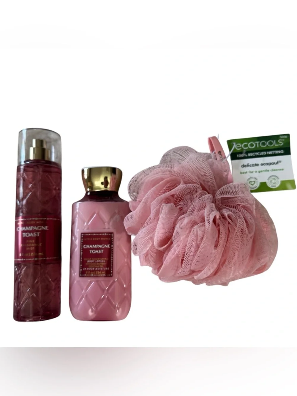 Bath & Body Works Champagne Toast fine fragrance mist and matching body lotion.
